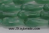 CTR97 15.5 inches 8*20mm faceted teardrop green aventurine beads