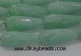 CTR98 15.5 inches 8*20mm faceted teardrop jade gemstone beads