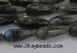 CTR99 15.5 inches 8*20mm faceted teardrop labradorite beads