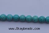 CTU01 15.5 inches 4mm round blue turquoise strand beads Wholesale