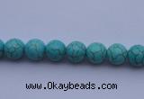 CTU02 15.5 inches 6mm round blue turquoise strand beads Wholesale