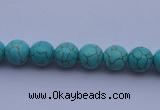 CTU03 15.5 inches 8mm round blue turquoise strand beads Wholesale