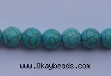 CTU05 15.5 inches 12mm round blue turquoise strand beads Wholesale