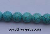 CTU07 15.5 inches 16mm round blue turquoise strand beads Wholesale