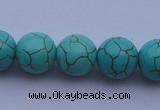 CTU11 15.5 inches 30mm round blue turquoise strand beads Wholesale