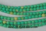 CTU1160 15.5 inches 4mm round synthetic turquoise beads wholesale