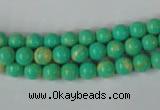 CTU1161 15.5 inches 6mm round synthetic turquoise beads wholesale