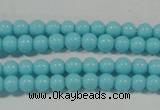 CTU1209 15.5 inches 3mm round synthetic turquoise beads