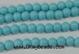 CTU1211 15.5 inches 6mm round synthetic turquoise beads