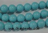 CTU1214 15.5 inches 12mm round synthetic turquoise beads