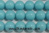 CTU1215 15.5 inches 14mm round synthetic turquoise beads