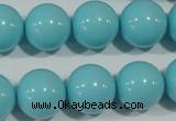 CTU1216 15.5 inches 16mm round synthetic turquoise beads