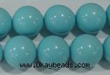 CTU1217 15.5 inches 18mm round synthetic turquoise beads