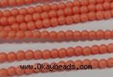 CTU1310 15.5 inches 3mm round synthetic turquoise beads