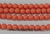 CTU1312 15.5 inches 6mm round synthetic turquoise beads