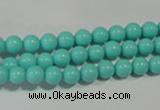 CTU1382 15.5 inches 6mm round synthetic turquoise beads