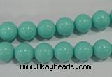 CTU1384 15.5 inches 10mm round synthetic turquoise beads