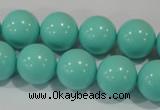 CTU1386 15.5 inches 14mm round synthetic turquoise beads