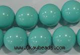 CTU1388 15.5 inches 18mm round synthetic turquoise beads