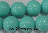 CTU1389 15.5 inches 20mm round synthetic turquoise beads