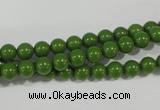 CTU1392 15.5 inches 6mm round synthetic turquoise beads