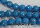 CTU1621 15.5 inches 6mm round synthetic turquoise beads