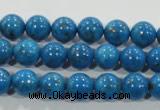 CTU1624 15.5 inches 12mm round synthetic turquoise beads