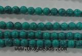 CTU1671 15.5 inches 4mm round synthetic turquoise beads