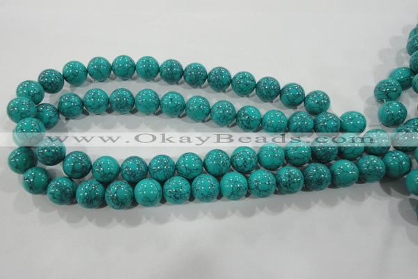 CTU1675 15.5 inches 12mm round synthetic turquoise beads