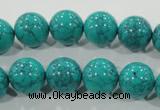 CTU1676 15.5 inches 14mm round synthetic turquoise beads