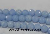 CTU1742 15.5 inches 6mm faceted round synthetic turquoise beads