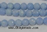 CTU1743 15.5 inches 8mm faceted round synthetic turquoise beads