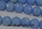 CTU1745 15.5 inches 12mm faceted round synthetic turquoise beads