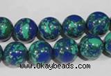 CTU1815 15.5 inches 12mm round synthetic turquoise beads