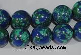 CTU1816 15.5 inches 14mm round synthetic turquoise beads