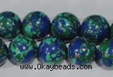 CTU1817 15.5 inches 16mm round synthetic turquoise beads