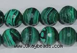 CTU1826 15.5 inches 14mm faceted round synthetic turquoise beads