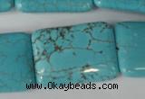 CTU1918 15.5 inches 22*30mm rectangle imitation turquoise beads