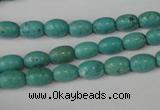 CTU1938 15.5 inches 6*9mm rice imitation turquoise beads