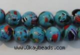 CTU2003 15.5 inches 10mm round synthetic turquoise beads