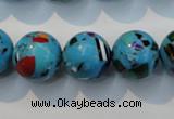 CTU2005 15.5 inches 14mm round synthetic turquoise beads