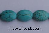 CTU21 15.5 inches 15*20mm oval blue turquoise strand beads Wholesale