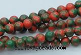 CTU214 16 inches 6mm round imitation turquoise beads wholesale