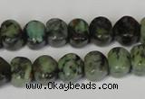 CTU2460 15.5 inches 6*6mm pumpkin African turquoise beads wholesale