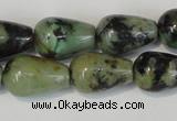 CTU2465 15.5 inches 7*10mm teardrop African turquoise beads wholesale