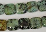 CTU2479 15.5 inches 14*14mm square African turquoise beads wholesale