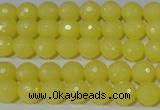 CTU2524 15.5 inches 6mm faceted round synthetic turquoise beads