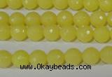 CTU2525 15.5 inches 8mm faceted round synthetic turquoise beads