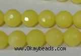 CTU2527 15.5 inches 12mm faceted round synthetic turquoise beads