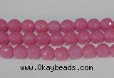 CTU2556 15.5 inches 6mm faceted round synthetic turquoise beads